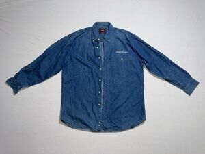 Wrangler Men’s Hero Denim Long Sleeve Button Down Shirt 
Size L